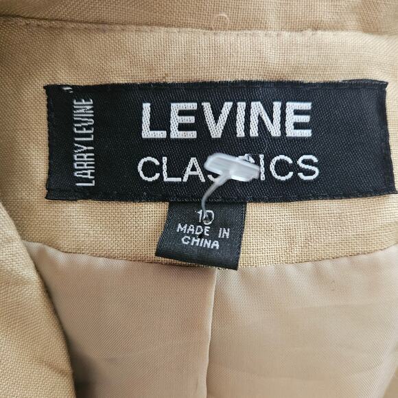 Larry Levine Linen Blazer Jacket Size 10 - Picture 3 of 4